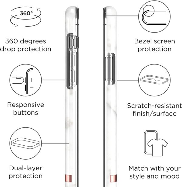 Richmond & Finch Freedom Series One-Piece Apple Iphone 13 Pro Max White Marble - Afbeelding 7