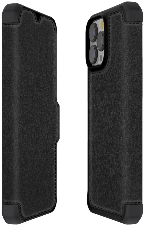 Itskins Level 2 Hybridfolio Leather For Apple Iphone 13 Pro Pure Black - Afbeelding 4