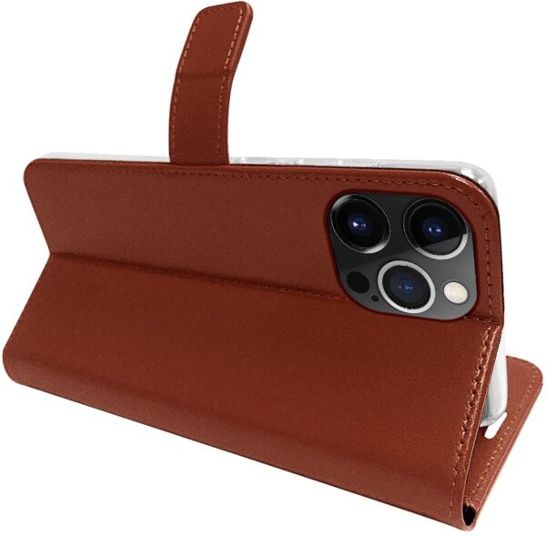 Valenta Book Case Gel Skin Apple Iphone 13 Pro Max Brown - Afbeelding 6