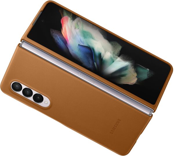 Samsung Ef-Vf926Laegww Samsung Leather Cover Galaxy Z Fold3 Camel - Afbeelding 8