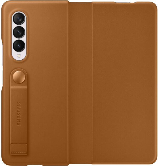 Samsung Ef-Ff926Laegww Samsung Leather Flip Cover Galaxy Z Fold3 Camel - Afbeelding 3