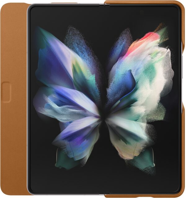 Samsung Ef-Ff926Laegww Samsung Leather Flip Cover Galaxy Z Fold3 Camel - Afbeelding 4