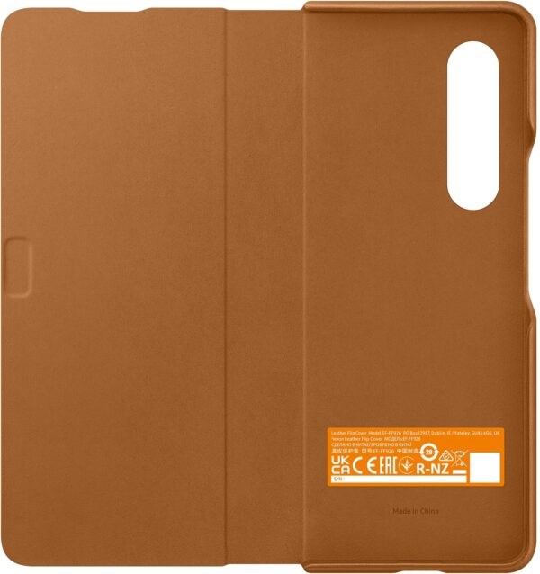 Samsung Ef-Ff926Laegww Samsung Leather Flip Cover Galaxy Z Fold3 Camel - Afbeelding 5