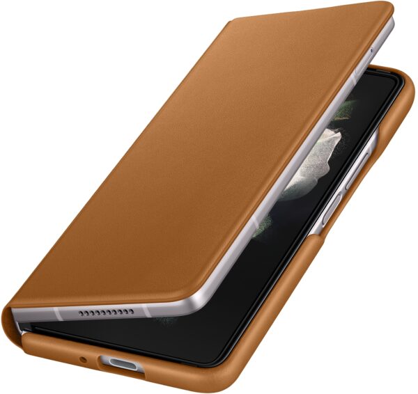 Samsung Ef-Ff926Laegww Samsung Leather Flip Cover Galaxy Z Fold3 Camel - Afbeelding 7