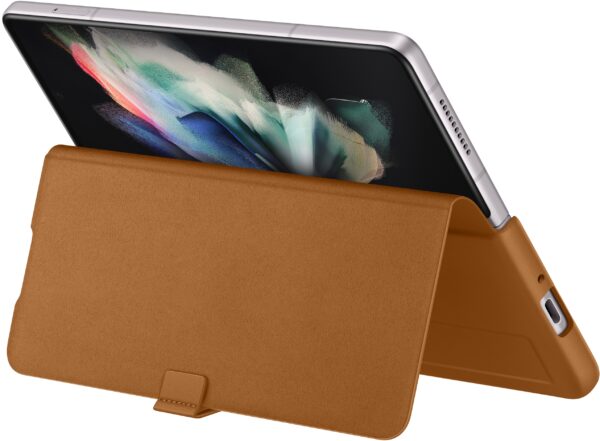 Samsung Ef-Ff926Laegww Samsung Leather Flip Cover Galaxy Z Fold3 Camel - Afbeelding 8