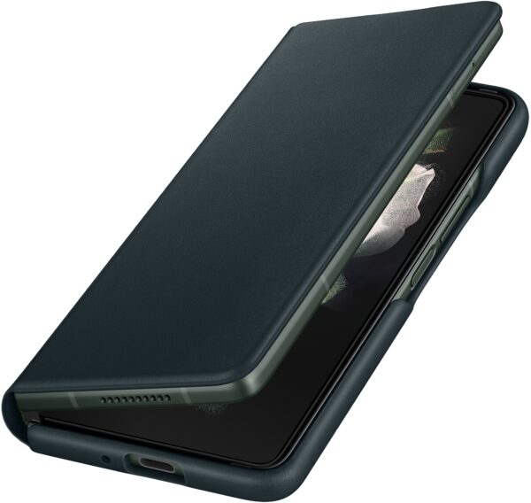 Samsung Ef-Ff926Lgegww Samsung Leather Flip Cover Galaxy Z Fold3 Green - Afbeelding 7