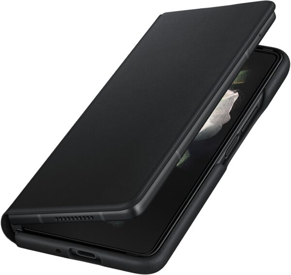 Samsung Ef-Ff926Lbegww Samsung Leather Flip Cover Galaxy Z Fold3 Black - Afbeelding 7