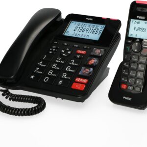 Fysic Fx-8025 Fysic Big Button Bureautelefoon + Antwoordapparaat + Dect Black