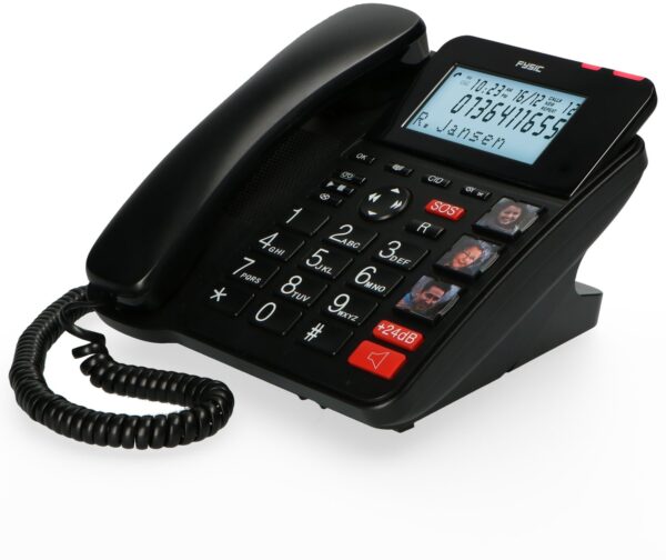 Fysic Fx-8025 Fysic Big Button Bureautelefoon + Antwoordapparaat + Dect Black - Afbeelding 3