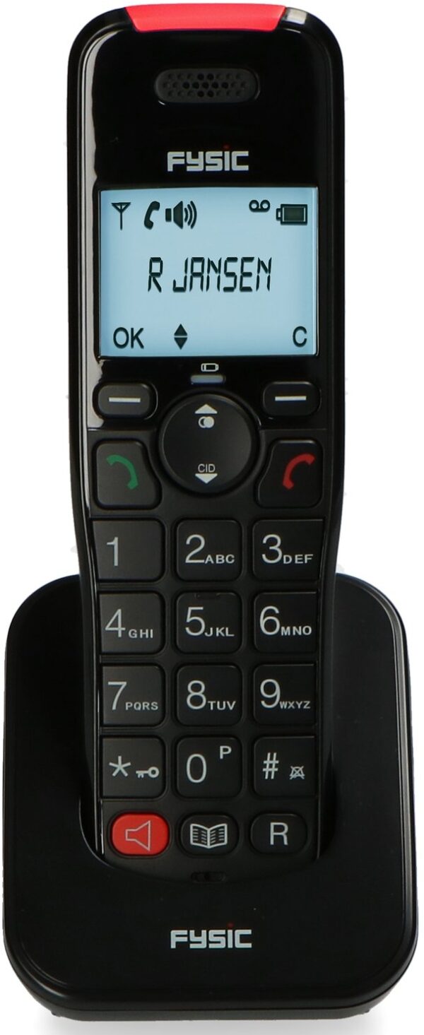 Fysic Fx-8025 Fysic Big Button Bureautelefoon + Antwoordapparaat + Dect Black - Afbeelding 7