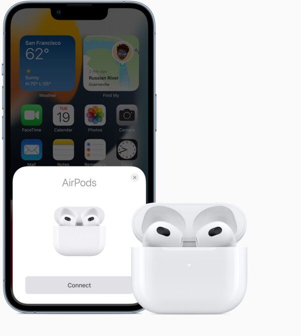 Apple Mme73Zm/A Apple Airpods (3Rd Gen) Wireless Stereo Headset + Magsafe Charging Case White - Afbeelding 8