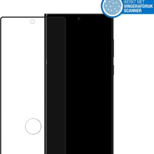 Mobilize Edge-To-Edge Glass Screen Protector Samsung Galaxy S22 Ultra 5G Black Edge Glue
