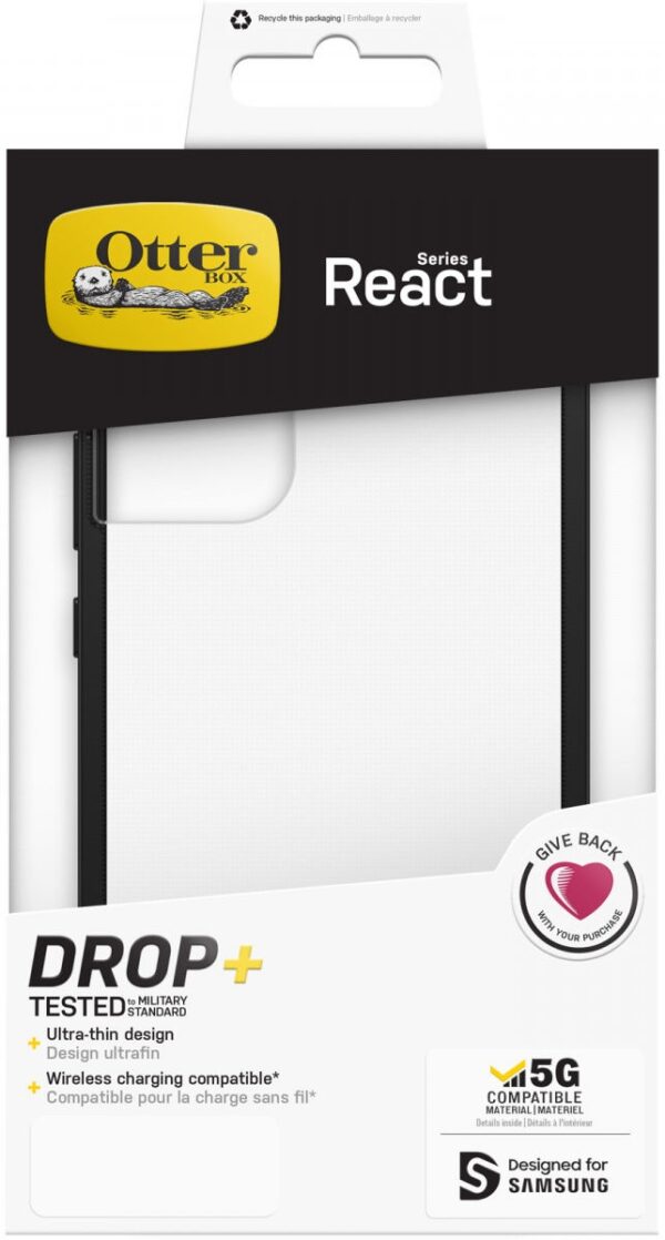 Otterbox React Series Samsung Galaxy S22+ 5G Clear/Black - Afbeelding 7