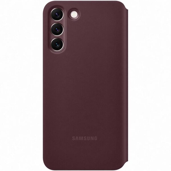 Samsung Ef-Zs906Ceegee Samsung Smart Clear View Cover Galaxy S22+ 5G Burgundy - Afbeelding 2