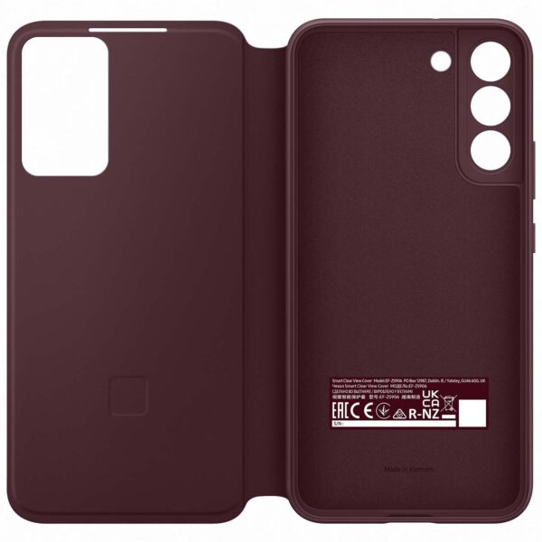 Samsung Ef-Zs906Ceegee Samsung Smart Clear View Cover Galaxy S22+ 5G Burgundy - Afbeelding 4