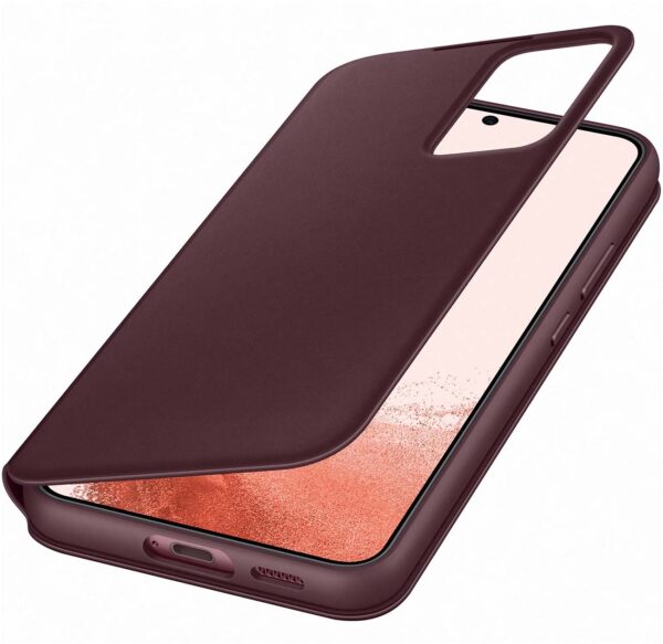 Samsung Ef-Zs906Ceegee Samsung Smart Clear View Cover Galaxy S22+ 5G Burgundy - Afbeelding 5