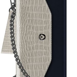 Valenta Clutch Croco Case Snap Universal Medium Black