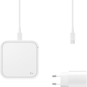 Samsung Ep-P2400Twegeu Samsung Wireless Qi Charger Pad 15W + Fast Travel Charger 25W White