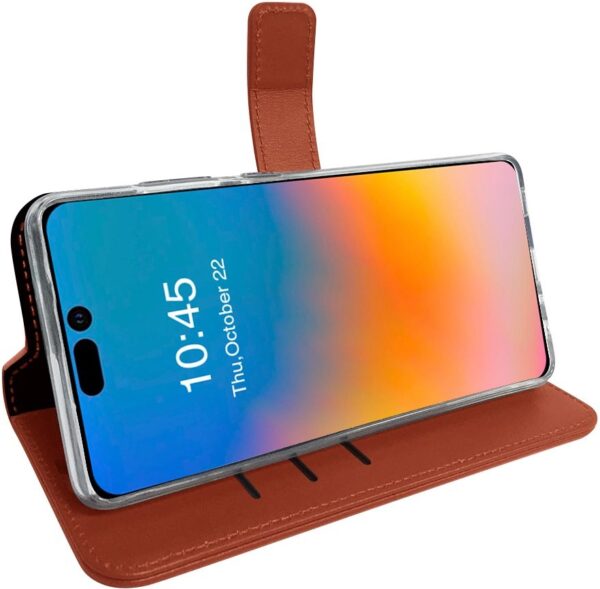 Valenta Book Case Gel Skin Apple Iphone 14 Pro Brown - Afbeelding 6