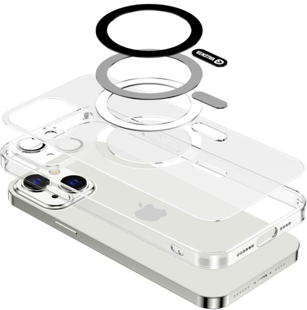 Valenta Tempered Glass Back Cover Magsafe Case Apple Iphone 14 Plus Clear - Afbeelding 7