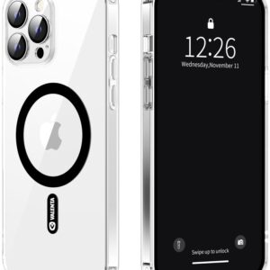 Valenta Tempered Glass Back Cover Magsafe Case Apple Iphone 14 Pro Max Clear