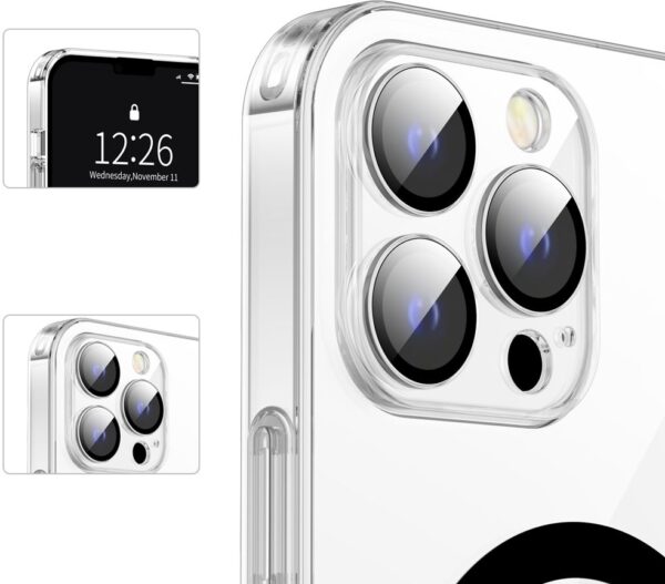 Valenta Tempered Glass Back Cover Magsafe Case Apple Iphone 14 Pro Max Clear - Afbeelding 8