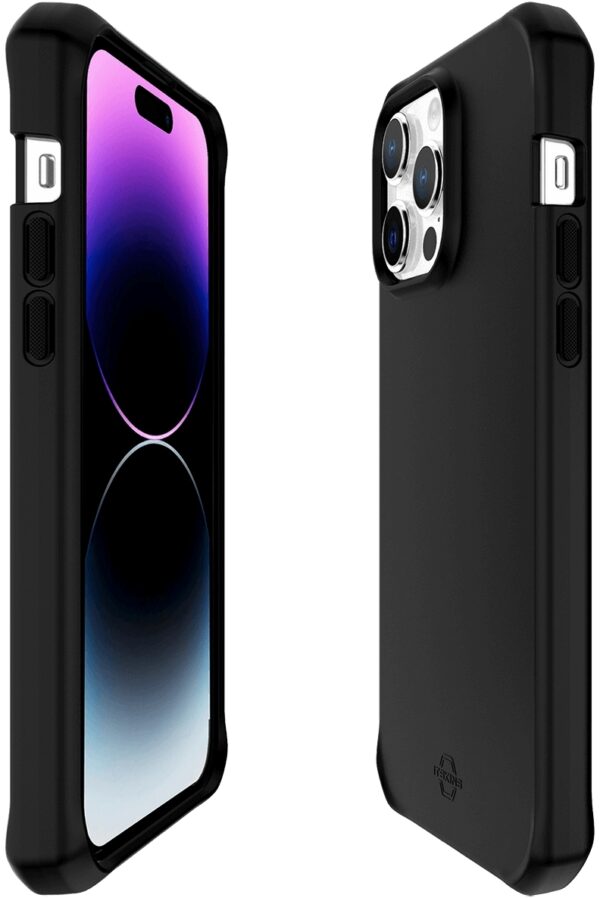 Itskins Level 2 Spectrumsolid_R For Apple Iphone 14 Pro Max Plain Black - Afbeelding 6