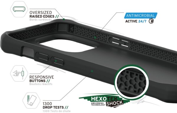 Itskins Level 2 Spectrumsolid_R For Apple Iphone 14 Pro Max Plain Black - Afbeelding 9