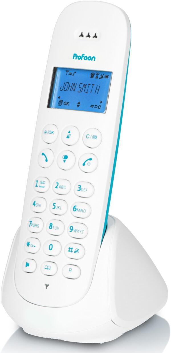 Profoon Pdx-300Bw Profoon Dect Telefoon White/Blue - Afbeelding 3