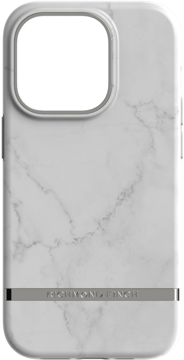 Richmond & Finch Freedom Series One-Piece Apple Iphone 14 Pro White Marble - Afbeelding 2