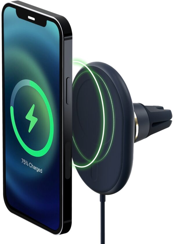 Iottie Velox Magsafe Magnetic Wireless Charging Air Vent Mount 7.5W Black - Afbeelding 2