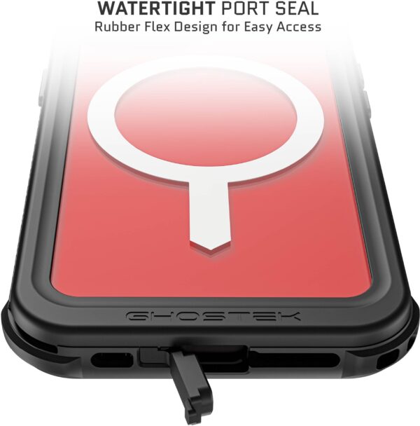 Ghostek Nautical Waterproof Magsafe Case + Belt Swivel Holster Apple Iphone 14 Plus Clear - Afbeelding 11