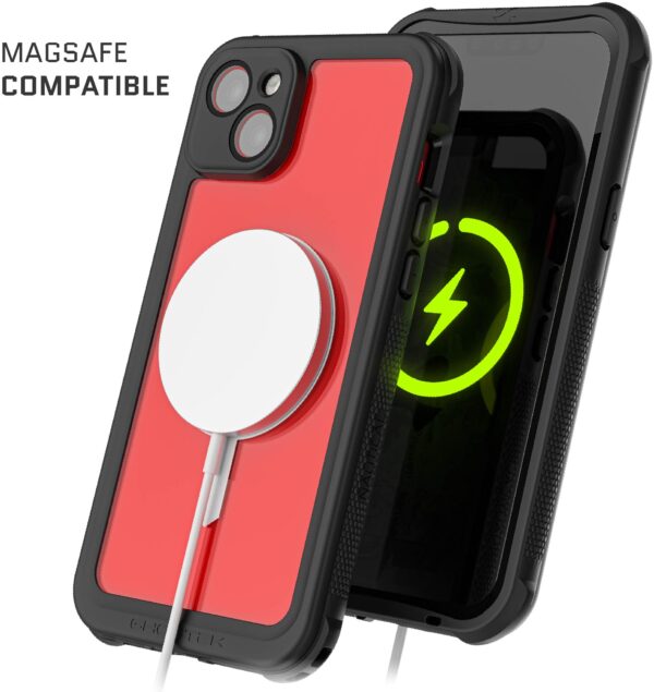 Ghostek Nautical Waterproof Magsafe Case + Belt Swivel Holster Apple Iphone 14 Plus Clear - Afbeelding 9