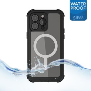 Ghostek Nautical Waterproof Magsafe Case + Belt Swivel Holster Apple Iphone 14 Pro Max Clear