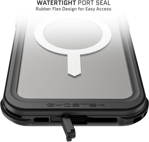 Ghostek Nautical Waterproof Magsafe Case + Belt Swivel Holster Apple Iphone 14 Pro Max Clear - Afbeelding 11