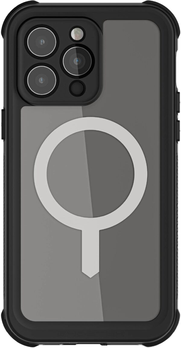Ghostek Nautical Waterproof Magsafe Case + Belt Swivel Holster Apple Iphone 14 Pro Max Clear - Afbeelding 2