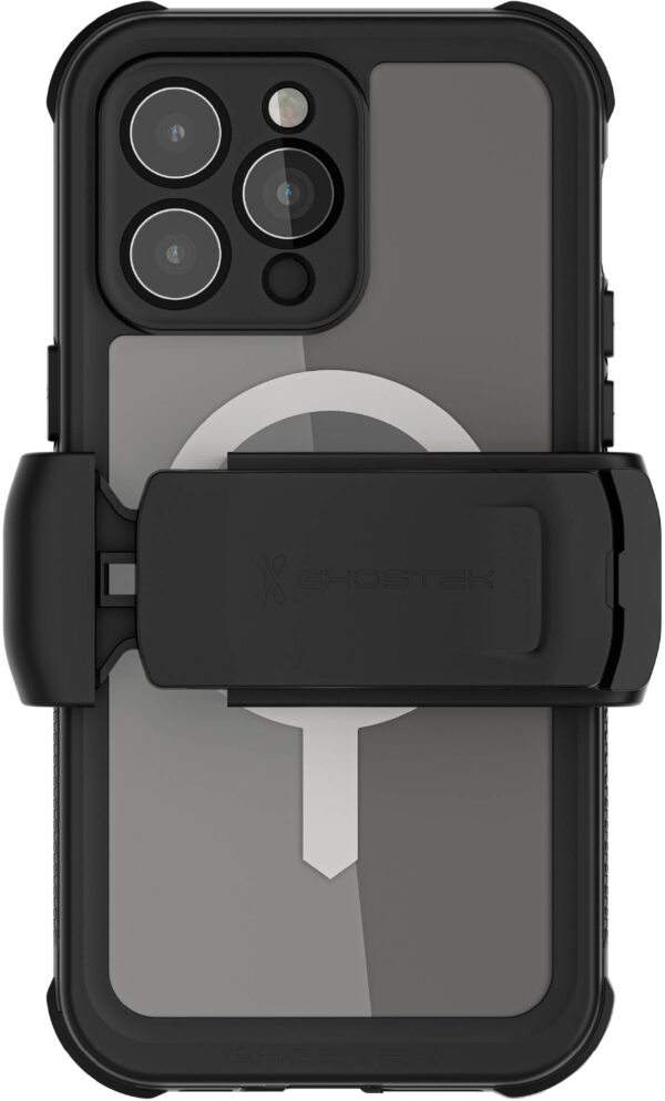 Ghostek Nautical Waterproof Magsafe Case + Belt Swivel Holster Apple Iphone 14 Pro Max Clear - Afbeelding 6