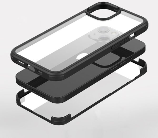 Valenta Tempered Glass Full Cover Bumper Case Apple Iphone 14 Plus Black - Afbeelding 2
