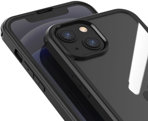 Valenta Tempered Glass Full Cover Bumper Case Apple Iphone 14 Plus Black - Afbeelding 3