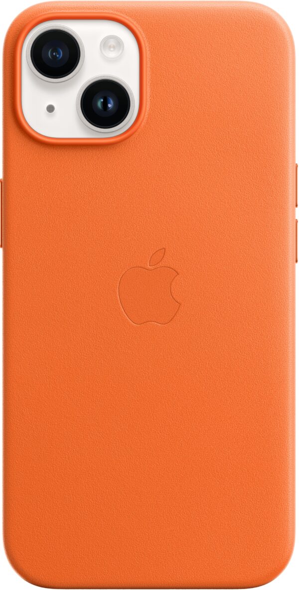Apple Mpp83Zm/A Apple Leather Case With Magsafe Iphone 14 Orange
