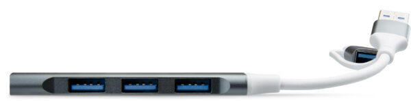 Xccess Usb-C Multi-Hub To 4 Usb Grey - Afbeelding 2