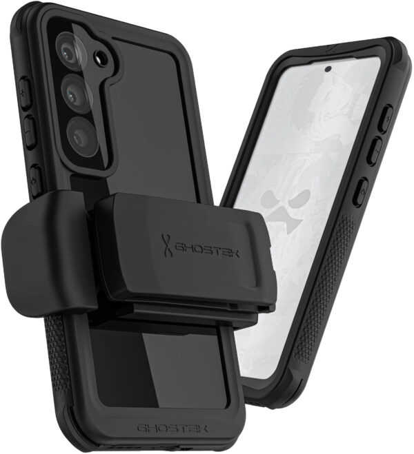 Ghostek Nautical Waterproof Case + Belt Swivel Holster Samsung Galaxy S23 5G Clear - Afbeelding 11