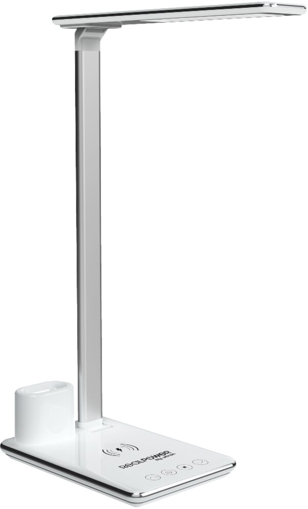 Real Power Realpower Chargeair All Light Wireless Charging Desk Lamp White/Silver