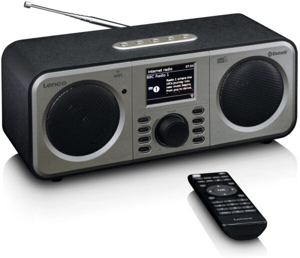 Lenco Dir-141Bk Lenco Internet Dab+ Bluetooth Radio Black/Silver - Afbeelding 2