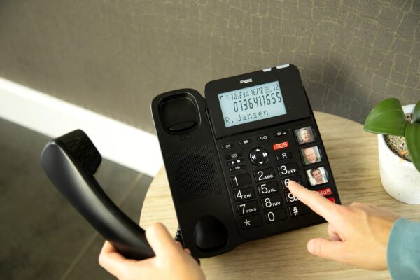Fysic Fx-3960 Fysic Big Button Huistelefoon + Antwoordapparaat + Draadloze Sos Paniekknop Black - Afbeelding 12