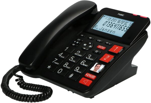 Fysic Fx-3960 Fysic Big Button Huistelefoon + Antwoordapparaat + Draadloze Sos Paniekknop Black - Afbeelding 4