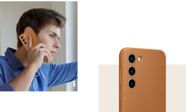 Samsung Ef-Vs916Laegww Samsung Leather Cover Galaxy S23+ 5G Camel - Afbeelding 5