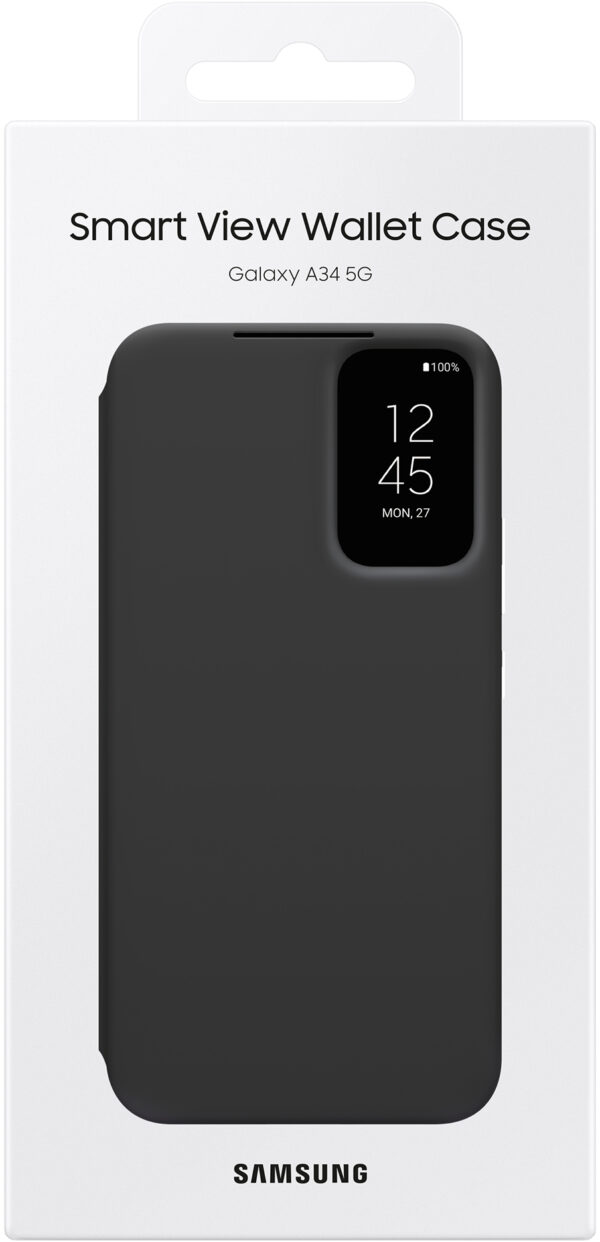 Samsung Ef-Za346Cbegww Samsung Smart Clear View Cover Galaxy A34 5G Black - Afbeelding 6