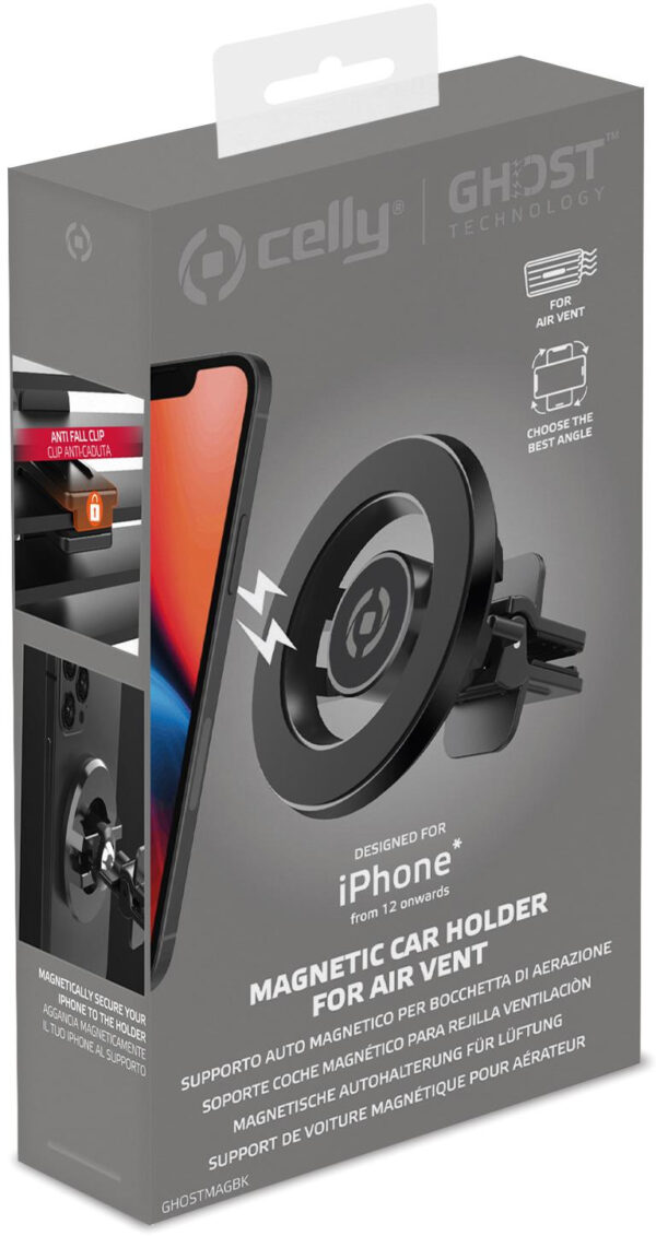 Celly Ghostmag Magsafe Car Holder Black - Afbeelding 11