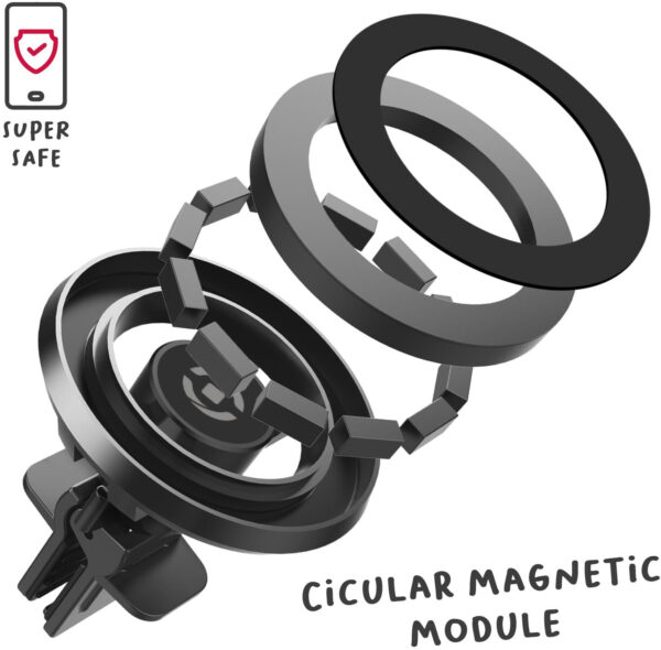 Celly Ghostmag Magsafe Car Holder Black - Afbeelding 5